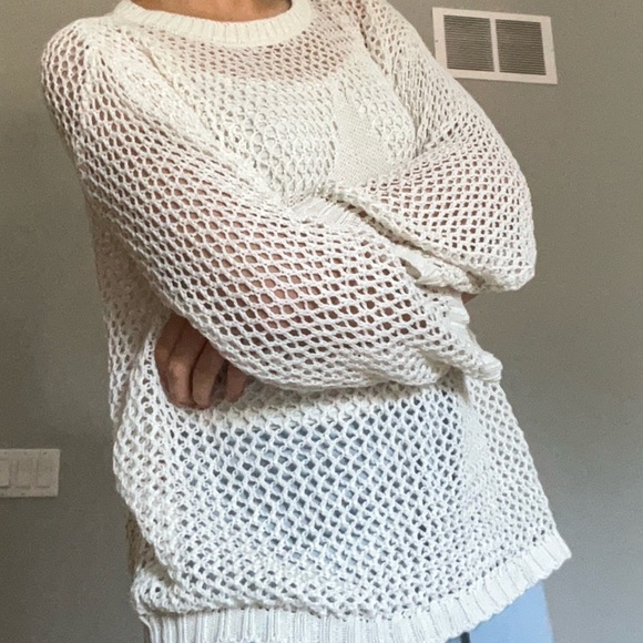 Star pattern crochet hollow sweater - Picture 4 of 8